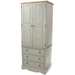 Core Products Corona 2 Door 3 Drawer Grey Wardrobe - thumbnail 4