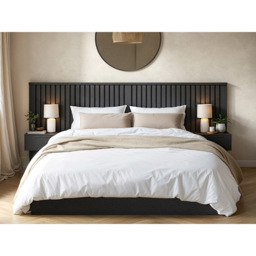 SOLACE+CO Taylor Black Double Hotel Ottoman Bed with Side Table - thumbnail 4