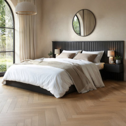 SOLACE+CO Taylor Black Double Hotel Ottoman Bed with Side Table - thumbnail 1