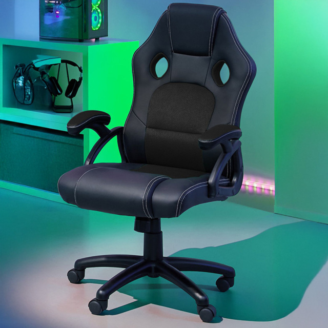 tectake Tyson Black Gaming Chair - image 1