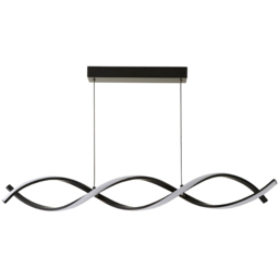 ValueLights Infinity Double Twist Black Integrated LED Ceiling Light