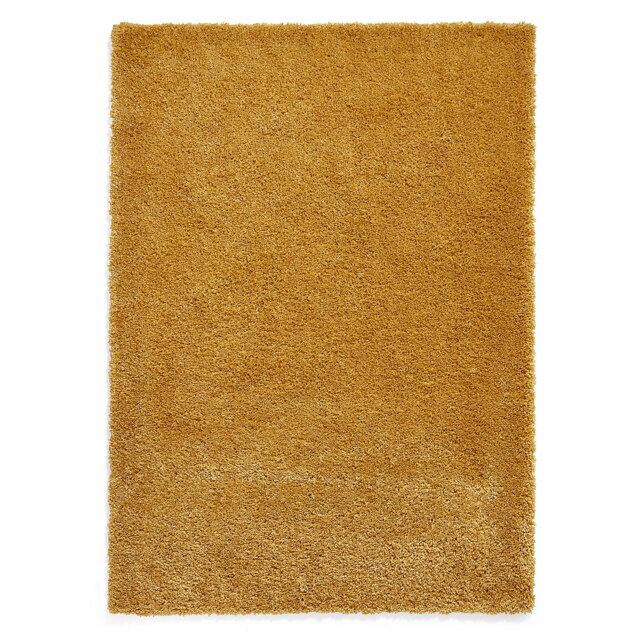 Ozzy Plain Shaggy Rug - Ochre - 160x230cm