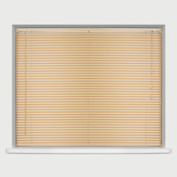 Caecus Wood Grain Effect PVC Venetian Blind Natural 75 x 150cm