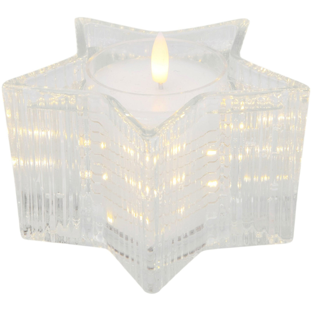 Ribbed Star LED Candle - image 1