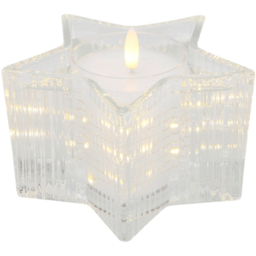 Ribbed Star LED Candle - thumbnail 1
