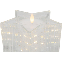 Ribbed Star LED Candle - thumbnail 4