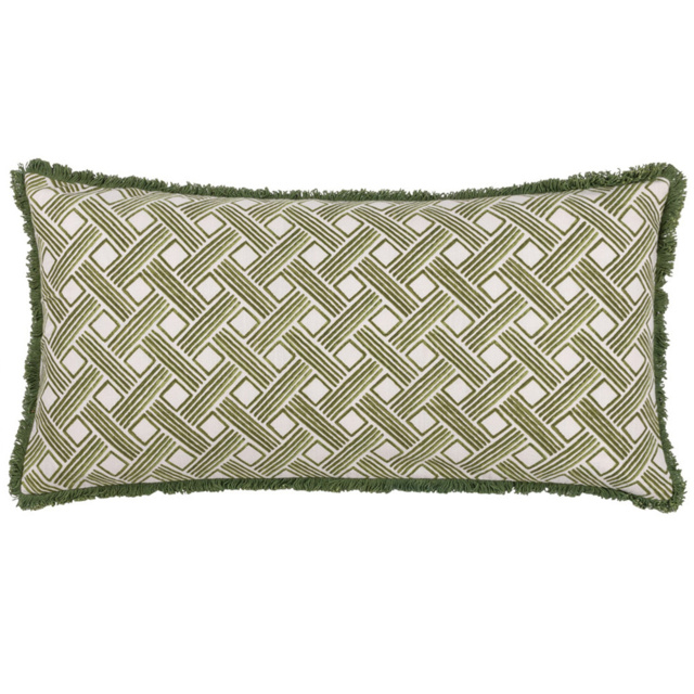 Hoem Alexa Olive Geometric Cushion - image 1