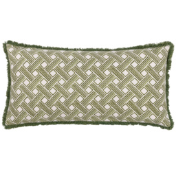 Hoem Alexa Olive Geometric Cushion - thumbnail 1