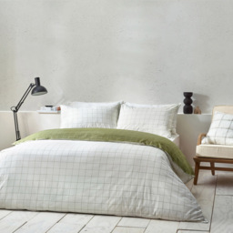 Yard Howarth Super King Moss and Natural Duvet Set