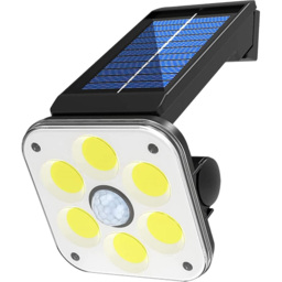 St Helens Black Solar Powered Outdoor Security Light with PIR - thumbnail 1