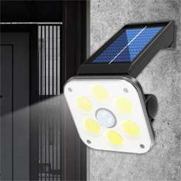 St Helens Black Solar Powered Outdoor Security Light with PIR - thumbnail 2