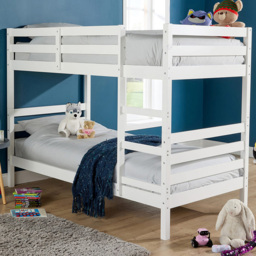 Home Source White Single Bunk Bed - thumbnail 1