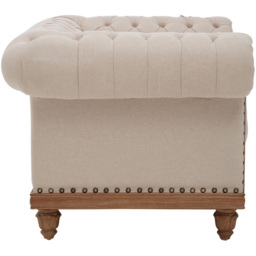 Premier Housewares Cabra Cream Chesterfield Armchair - thumbnail 3