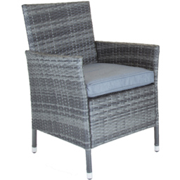 Charles Bentley Pair of Rattan Chairs Grey - thumbnail 3