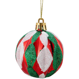 Living and Home 30 Piece Christmas Tree Ornaments Green and Red - thumbnail 2