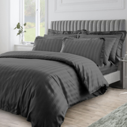 Velosso Hilton King Size Black Stripe Duvet Set