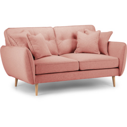 Opry Faro 2 Seater Button Back Coral Sofa - thumbnail 2