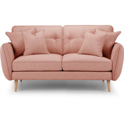 Opry Faro 2 Seater Button Back Coral Sofa - thumbnail 3