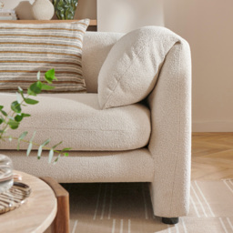 Harlow Cream Boucle Fabric Armchair - thumbnail 2