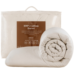 MHG Living White Single All Seasons Cotton Duvet 10.5 Tog