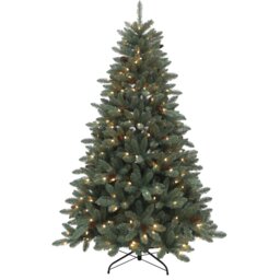 Belvedere Pre-Lit Warm White LED Artificial Christmas Tree 6.5ft - thumbnail 1