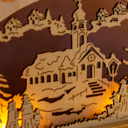 The Christmas Workshop LED Wooden Candle Bridge - thumbnail 4
