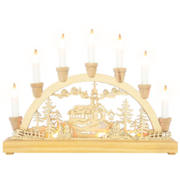 The Christmas Workshop LED Wooden Candle Bridge