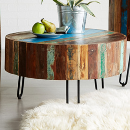 Brooklyn Camea Wooden Drum Coffee Table