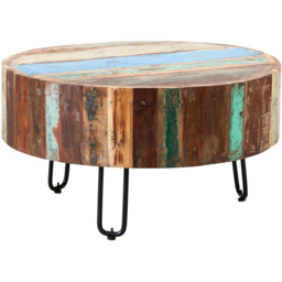 Brooklyn Camea Wooden Drum Coffee Table - thumbnail 2