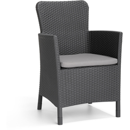 Keter Miami Vigo Graphite 2 Seater Wicker Garden Longue Set - thumbnail 3