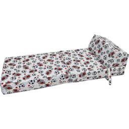 Kaikoo Single White Goal Print Foldable Chair Bed - thumbnail 3