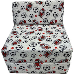 Kaikoo Single White Goal Print Foldable Chair Bed - thumbnail 4
