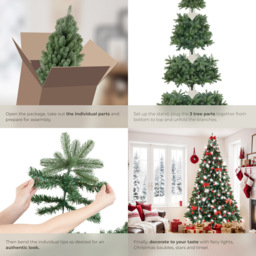 tectake Prancer Artificial Christmas Tree 7.5ft - thumbnail 4