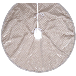 Blushing Ballroom Champagne Gold Christmas Tree Skirt 11cm - thumbnail 4