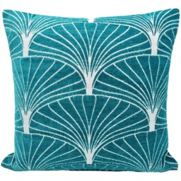 Velosso Palermo Chenille Teal Filled Cushion 43 x 43cm 2 Pack