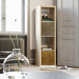 Homebase Patterned Ochre Cube Storage Insert 4 Pack - thumbnail 2