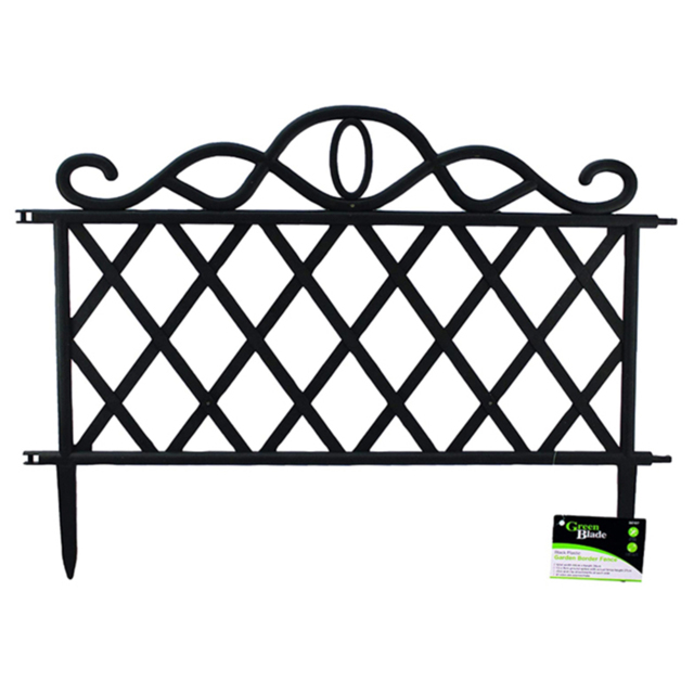 Samuel Alexander 47 x 27cm 12 Pack Black Plastic Border Fence Edging - image 1