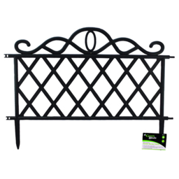 Samuel Alexander 47 x 27cm 12 Pack Black Plastic Border Fence Edging - thumbnail 1