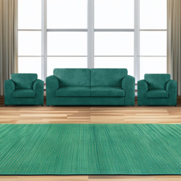 Luxor Teal 5 Seater Jumbo Cord Sofa Suite with Full Back