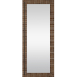 Nyla Brown Wood Effect Striped Mirror 136 x 56cm - thumbnail 1
