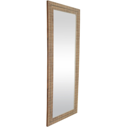 Nyla Brown Wood Effect Striped Mirror 136 x 56cm - thumbnail 3