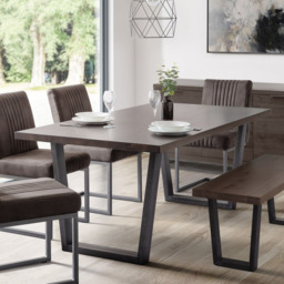Julian Bowen Brooklyn 6 Seater Dining Table Dark Oak