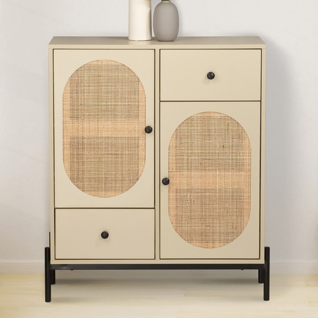 Thea Natural 2 Door 2 Drawer Sideboard - image 1