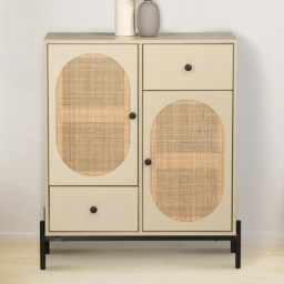 Thea Natural 2 Door 2 Drawer Sideboard - thumbnail 1