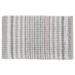 Milan Blush Grey Bath Mat 50 x 80cm