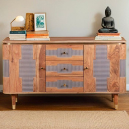 Brooklyn Wilton 2 Door 3 Drawer Acacia Wood Sideboard