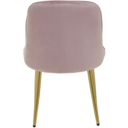 Premier Housewares Demi Velvet Dusky Pink Dining Chair - thumbnail 3
