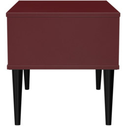 Crowndale Hong Kong Single Drawer Matt Red and Black Wide Side Table Ready Assembled - thumbnail 4