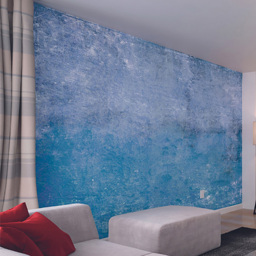 Origin Murals Grunge Distressed Effect Blue Wall Mural - thumbnail 1