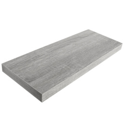 Grey Oak Effect Floating Shelf Kit 90cm